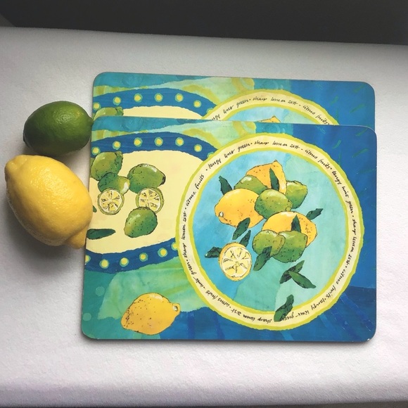 🍋Lemon and Lime Cork Table Mats - Picture 2 of 8